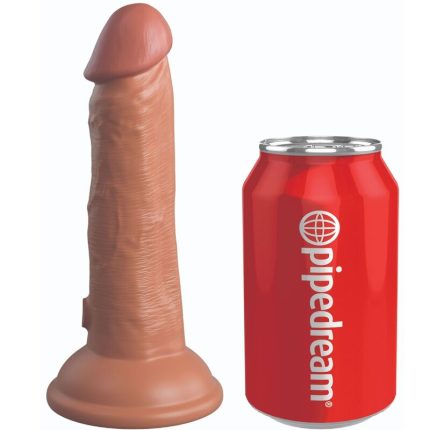 KING COCK - ELITE REALISTISCHER DILDO MIT VIBRATION UND SILIKON 15.2 CM KARAMELL - Größe 15