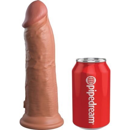 KING COCK - ELITE REALISTISCHER DILDO MIT VIBRATION UND SILIKON 20.3 CM KARAMELL - Größe 20