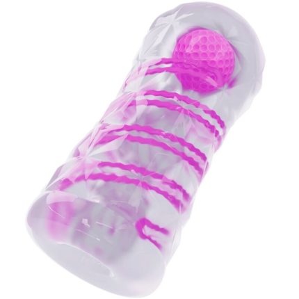 Fantasy männlicher Masturbator mit Innenspiral und transparenten Bällen