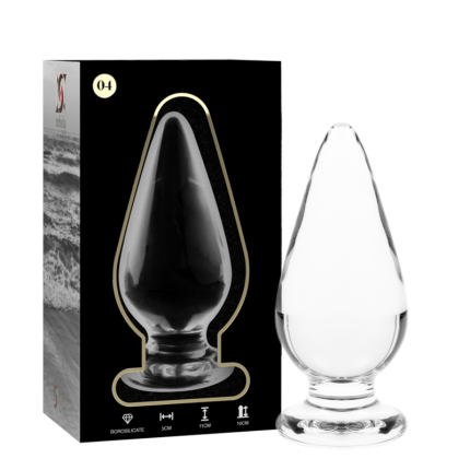 NEBULA SERIES BY IBIZA - MODELL 4 ANALPLUG BOROSILIKATGLAS KLAR 11 CM -O- 5 CM - Größe 11