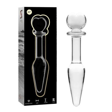 NEBULA SERIES BY IBIZA - MODEL 7 ANALPLUG BOROSILIKATGLAS KLAR 13.5 CM -O- 3 CM - Größe 13