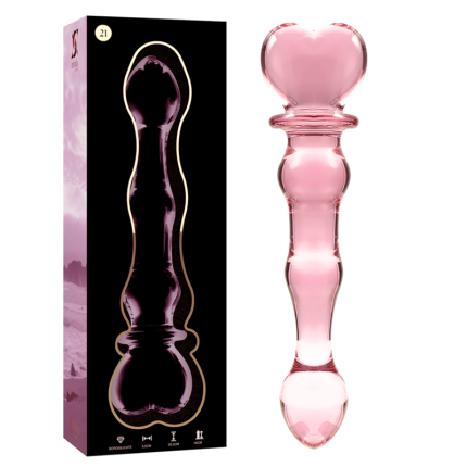 NEBULA SERIES BY IBIZA - MODELL 21 DILDO BOROSILIKATGLAS ROSA 20.5 CM -O- 3.5 CM - Größe 21