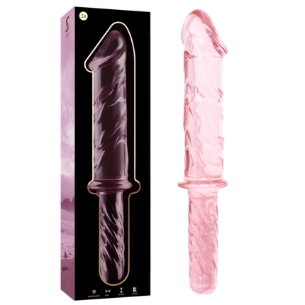 NEBULA SERIES BY IBIZA - MODELL 24 DILDO BOROSILIKATGLAS ROSA 28.5 CM -O- 5 CM - Größe 24