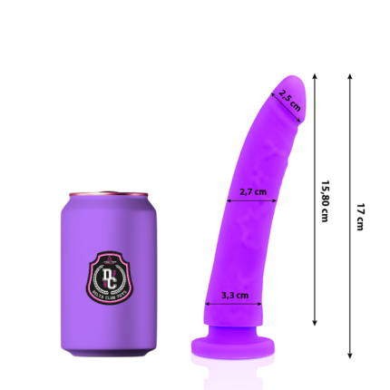 DELTA CLUB - TOYS LILA DILDO MEDIZINISCHES SILIKON 17 CM -O- 3 CM - Größe 17