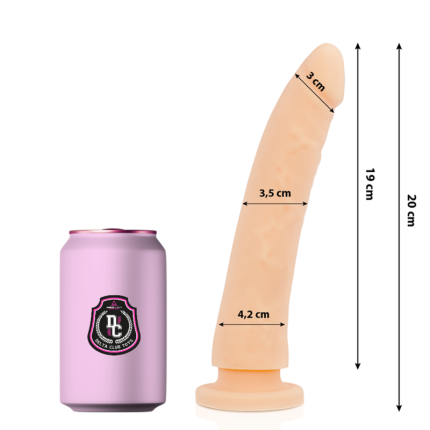 DELTA CLUB - TOYS NATÜRLICHER DILDO MEDIZINISCHES SILIKON 20 CM -O- 4 CM - Größe 20