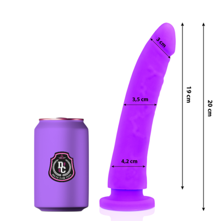 DELTA CLUB - TOYS LILA DILDO MEDIZINISCHES SILIKON 20 CM -O- 4 CM - Größe 20