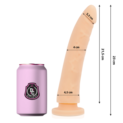 DELTA CLUB - TOYS NATÜRLICHER DILDO AUS MEDIZINISCHEM SILIKON 23 CM -O- 4.5 CM - Größe 23