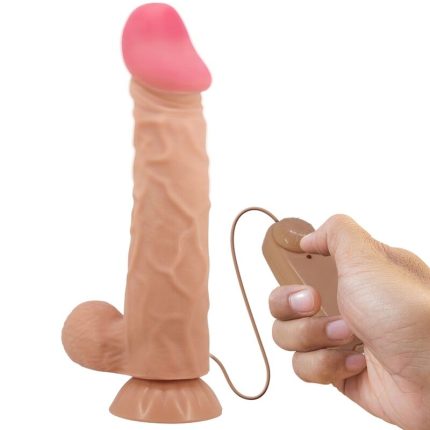PRETTY LOVE - SLIDING SKIN SERIES REALISTISCHER DILDO MIT SLIDING SKIN SAUNAPF FERNBEDIENUNG FLEISCH 24 CM - Größe 24