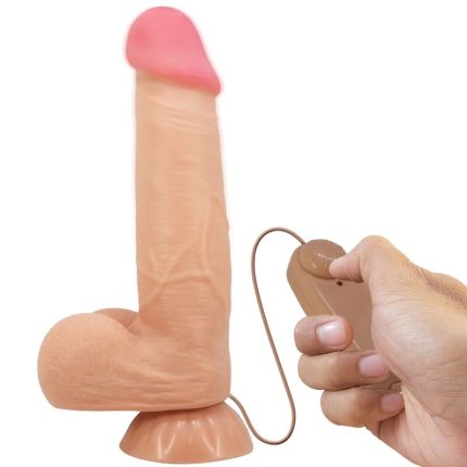 PRETTY LOVE - SLIDING SKIN SERIES REALISTISCHER DILDO MIT SLIDING SKIN FERNBEDIENUNG SAUGNAPFLEISCH 21,8 CM - Größe 21