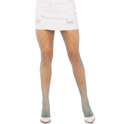 Diamond-Netzstrumpfhose Blau