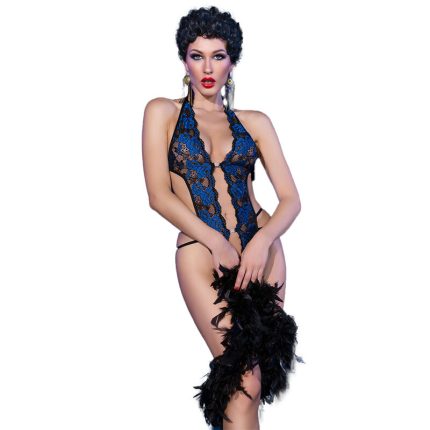 CHILIROSE - CR 4479 BODYSUIT MIT SCHRITTFREIEN BLAU S/M - Größe S