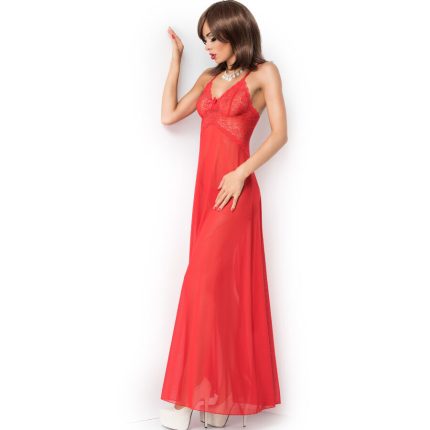 CHILIROSE - CR 3883 BABYDOLL LANG ROT L/XL - Größe L