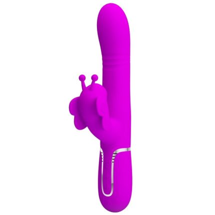 Multifunktions-Kaninchenvibrator 4 in 1 Schmetterling Fuchsia