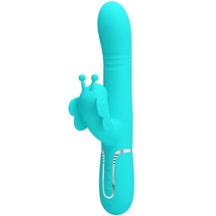 Multifunktions-Kaninchenvibrator 4 in 1 Schmetterling Aquagrün