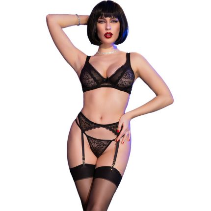 Set vierteilig schwarz - Größe L