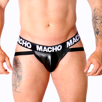 MACHO - MX25NC JOCK SCHWARZES LEDER S - Größe S