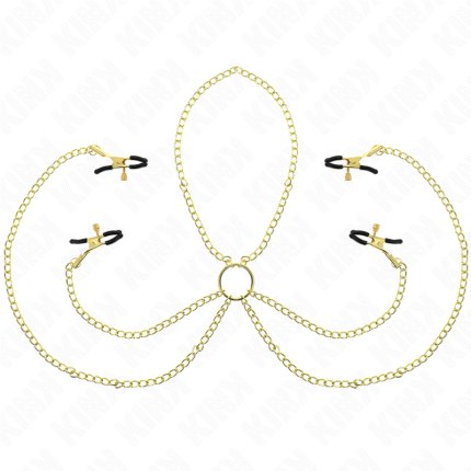 KINK - 4 Nippel- und Kitzlerklammern, verstellbar, Gold