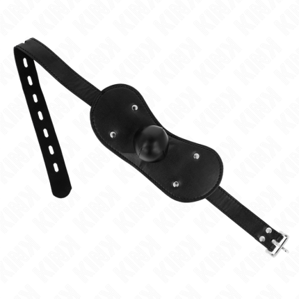 KINK - BALL GAG MUNDMASKE MIT SCHLOSS VERSTELLBAR 42-60 CM - Größe 42