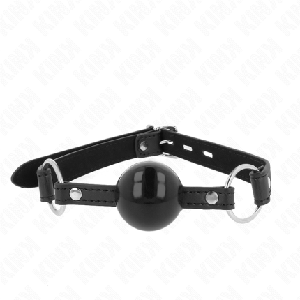KINK - TPE BALL 4 CM KNEBEL MIT SCHWARZEM SCHLOSS 60 x 2 CM - Größe X