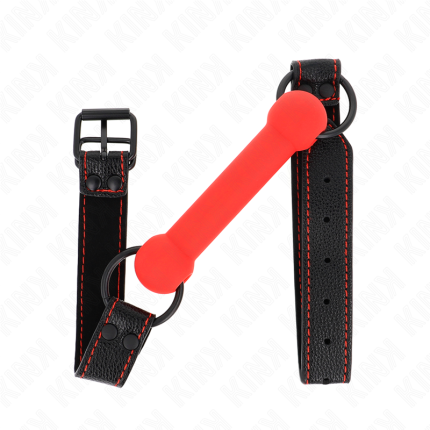KINK - KNOCHENGAG MIT KUNSTLEDERBAND ROT VERSTELLBAR 41-57 CM - Größe 41