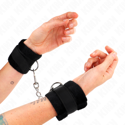 Beginner Pelzhandmanschetten Schwarz - Größe X