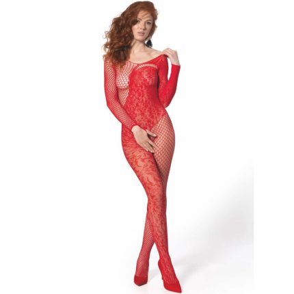 PASSION - BS 107 BODYSTOCKING ROT EINE GRÖSSE - Größe 107