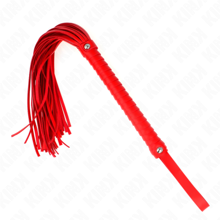 KINK - PEITSCHE MIT ROTEM STRUKTURIERTEM GRIFF 48,5 CM - Größe 48