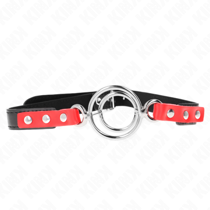 KINK - KNEBEL MIT MEHREREN O-RINGEN 4 / 4,8 CM ROT 38 X 56 CM - Größe X