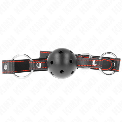 Hohlharter schwarzer Ballknebel Modell 2 - Größe X