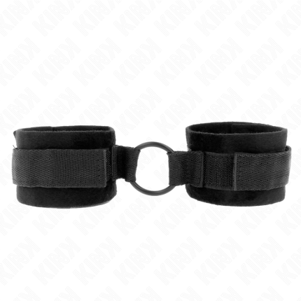 Beginner Pelz Handmanschetten mit O-Ring Schwarz - Größe 25