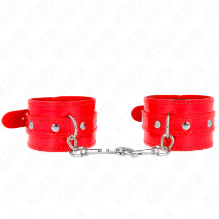 KINK - GLÄNZENDE HANDMANSCHETTEN ROT VERSTELLBAR 23-33 CM - Größe 23