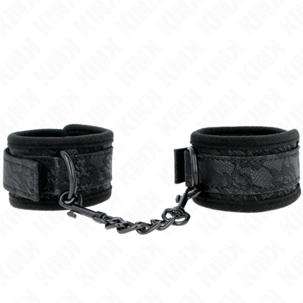 KINK - DARK LACE CUFFS NEOPRENE HANDGELENK MANSCHETTEN VERSTELLBAR SCHWARZ 20-29 CM X 5 CM - Größe X