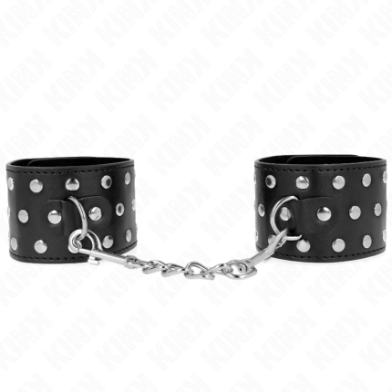 KINK - PUNK HANDGELENKFESSELN VERSTELLBAR 19-24 CM X 5,5 CM - Größe X