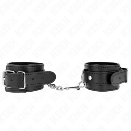 KINK - DÜNNE HANDGELENKFESSELN SCHWARZ VERSTELLBAR 21-33 CM - Größe 21