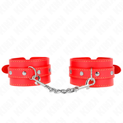 KINK - DÜNNE HANDGELENKSFESSELN ROT VERSTELLBAR 21-33 CM - Größe 21
