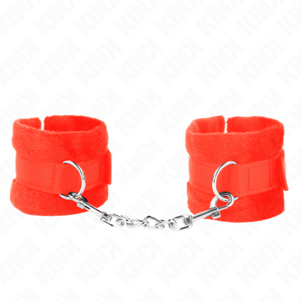 Beginner Pelzhandmanschetten Rot - Größe X