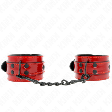 KINK - DUNKELROTE HANDGELENKMANSCHETTEN 23 X 5 CM - Größe X