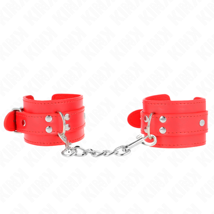 KINK - EINFACHE HANDGELENKSFESSELN ROT VERSTELLBAR 20-23 CM X 5,5 CM - Größe X