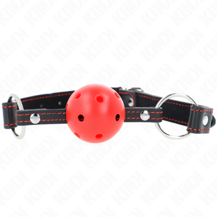 Hohlharter roter Ballknebel Modell 2 - Größe X