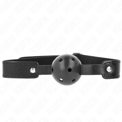 Schwarzer atmungsaktiver Ballknebel 4,5 cm - Größe X