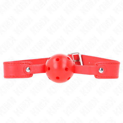 KINK - ROTER ATMUNGSAKTIVER BALL 4,5 CM Knebel 65 x 2,5 CM - Größe X