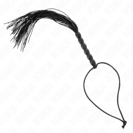 KINK - MINI SILIKONPEITSCHE MIT 6 SCHWARZEN PERLEN 26 CM - Größe 26
