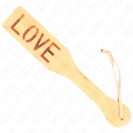 Bambuspalette Wort Liebe 32 x 5,5 cm - Größe X
