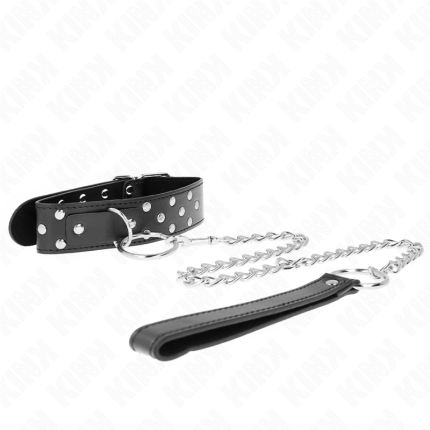 Ring Nieten Band Halskette mit Gürtel verstellbar - Größe X