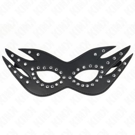 KINK - KUNSTLEDERMASKE MIT NIETEN MODELL 3 26 x 9,5 CM - Größe X