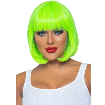Fluoreszierende Bob-Perücke Neongrün