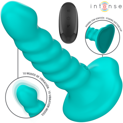 Buffy Vibrator Größe S Spirale Design 10 Vibrationsstufen Blau Fernbedienung - Größe S