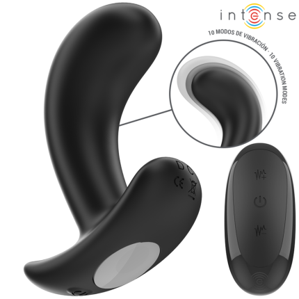 INTENSE - CHANDLER ANAL PLUG 10 VIBRATIONEN SCHWARZ FERNBEDIENUNG - Größe 10