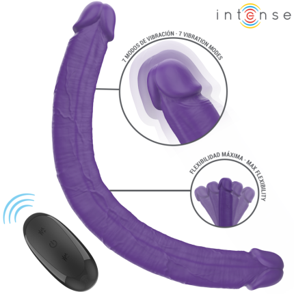Gunter Dildo Doppelvibrator 40 cm lila mit Fernbedienung - Größe 40