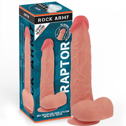 ROCKARMY - FLÜSSIGSILIKON RAPTOR 24 CM -O- 4,4 CM - Größe 24